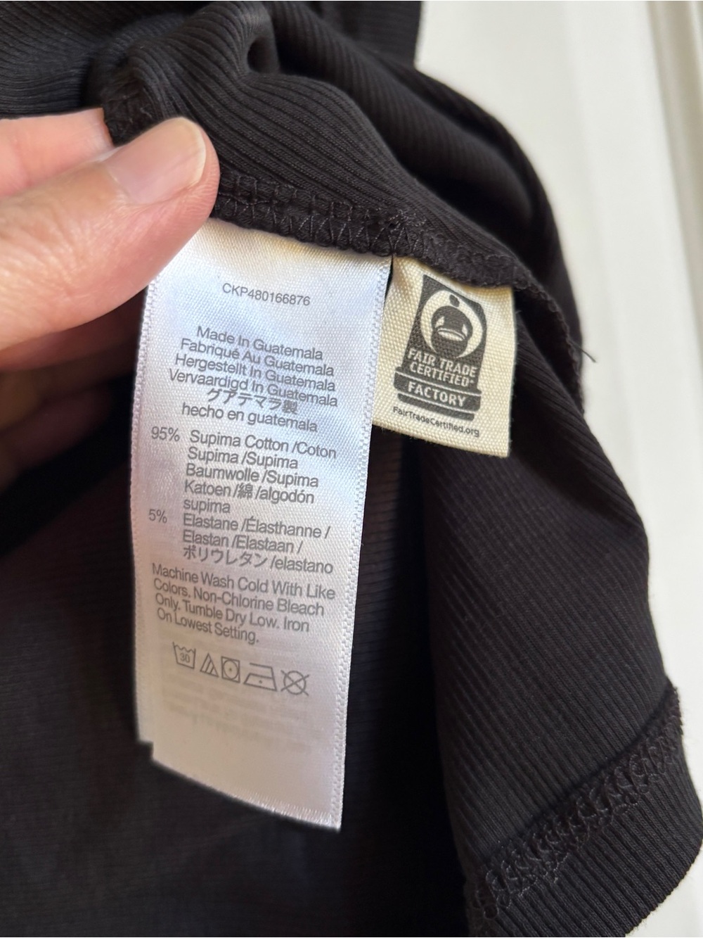NWT Madewell Black Ribbed Cropped Tank Top - Picture 3 of 4